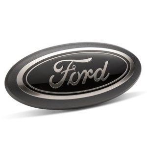 Ford Super Duty Emblem Kit - Front + Rear - Ford Racing - Smoked Chrome Oval w/o Camera Provision - Black - `20-`22 Ford Super Duty Emblem Kit - Front + Rear - Ford Racing - Smoked Chrome Oval w/o Camera Provision - Black - `20-`22